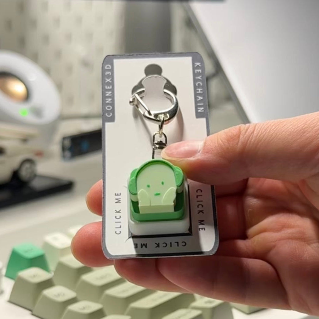 Smiski Headphones Keycap & Keychain | Stress Relief Fidget | Cartoon Collection | 3D Printed Gifts