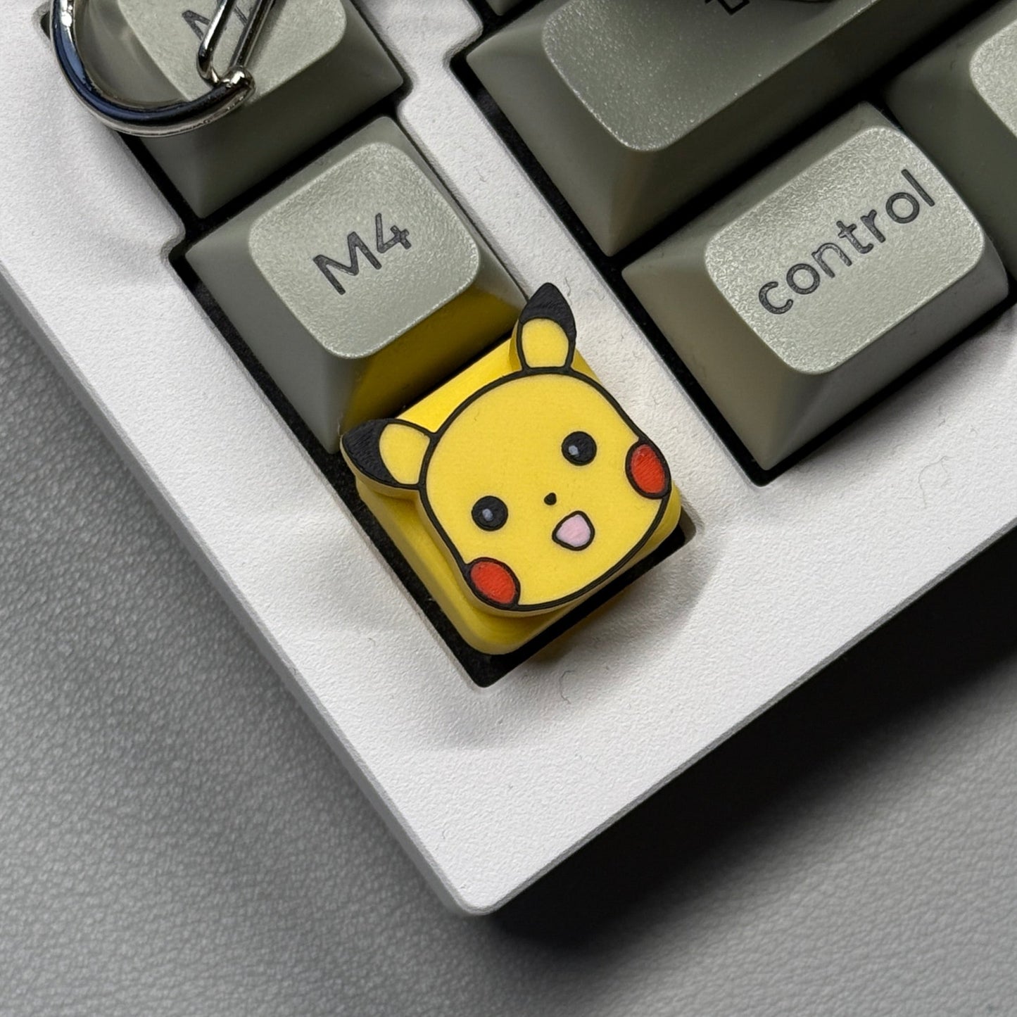 Pikachu Keycap & Keychain | Stress Relief Fidget | Cartoon Collection | 3D Printed Gifts