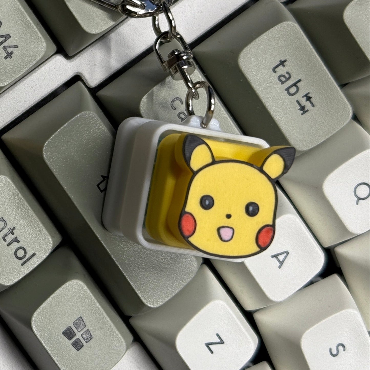 Pikachu Keycap & Keychain | Stress Relief Fidget | Cartoon Collection | 3D Printed Gifts
