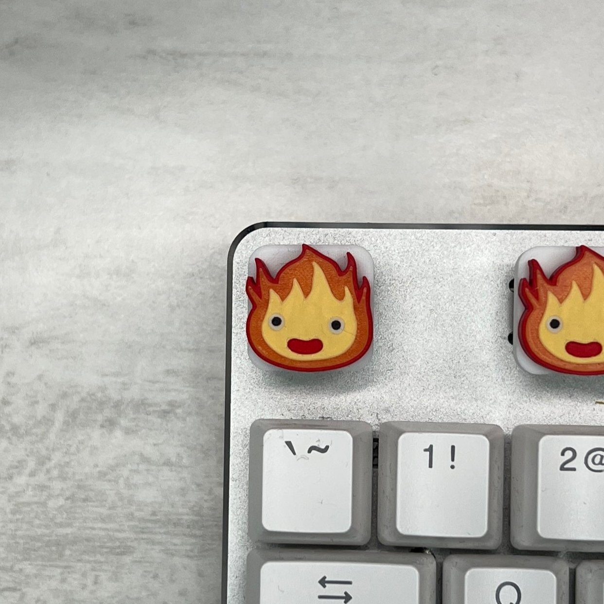 Calcifer Keycap & Keychain | Stress Relief Fidget | Cartoon Collection | 3D Printed Gifts