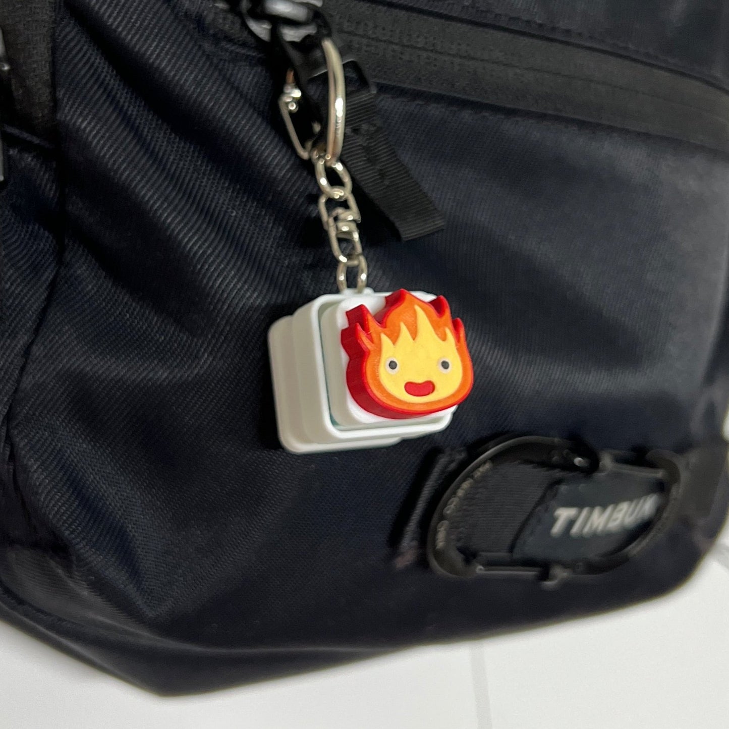 Calcifer Keycap & Keychain | Stress Relief Fidget | Cartoon Collection | 3D Printed Gifts