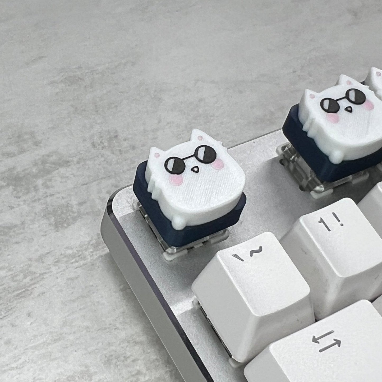 Gojo Cat Keycap & Keychain | Stress Relief Fidget | Cartoon Collection | 3D Printed Gifts