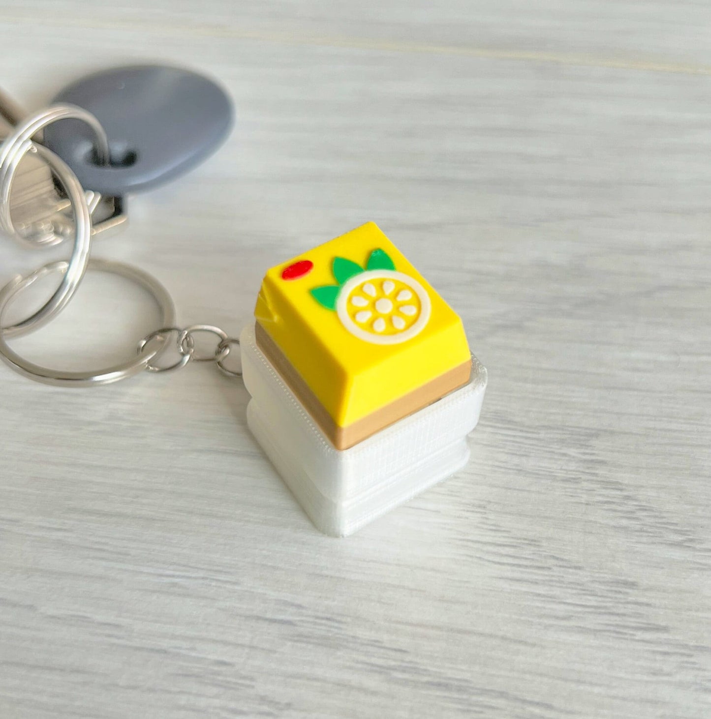 Vitasoy Lemon Tea (VLT) Keycap & Keychain | Stress Relief Fidget Toy | 3D Printed Gifts