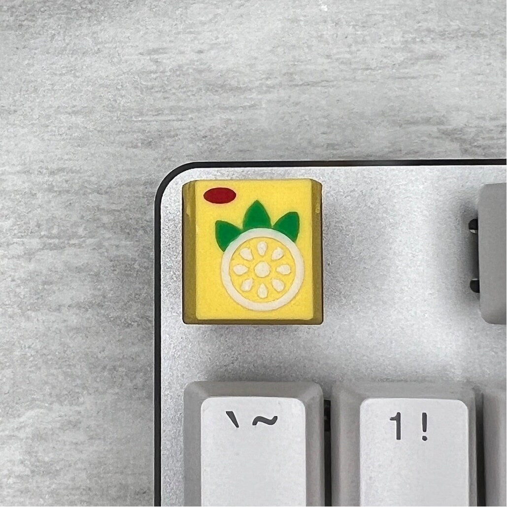 Vitasoy Lemon Tea (VLT) Keycap & Keychain | Stress Relief Fidget Toy | 3D Printed Gifts