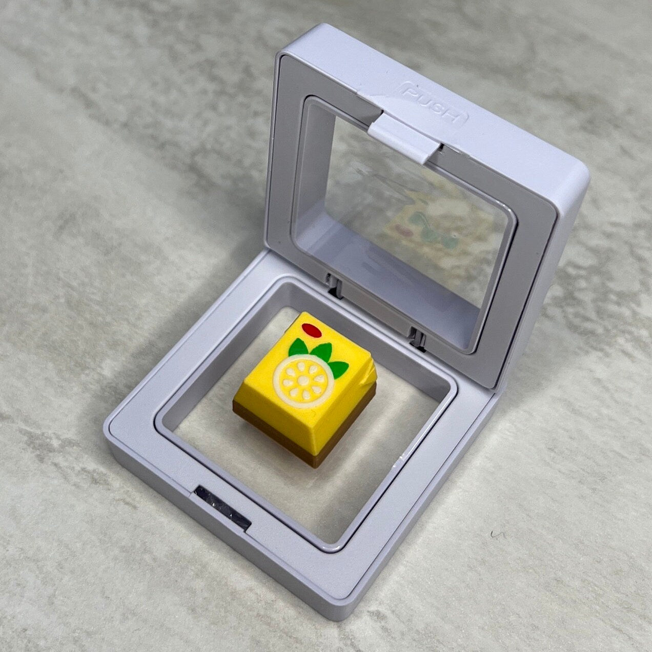 Vitasoy Lemon Tea (VLT) Keycap & Keychain | Stress Relief Fidget Toy | 3D Printed Gifts