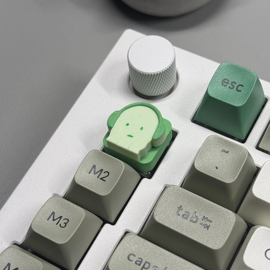 Smiski Headphones Keycap & Keychain | Stress Relief Fidget | Cartoon Collection | 3D Printed Gifts