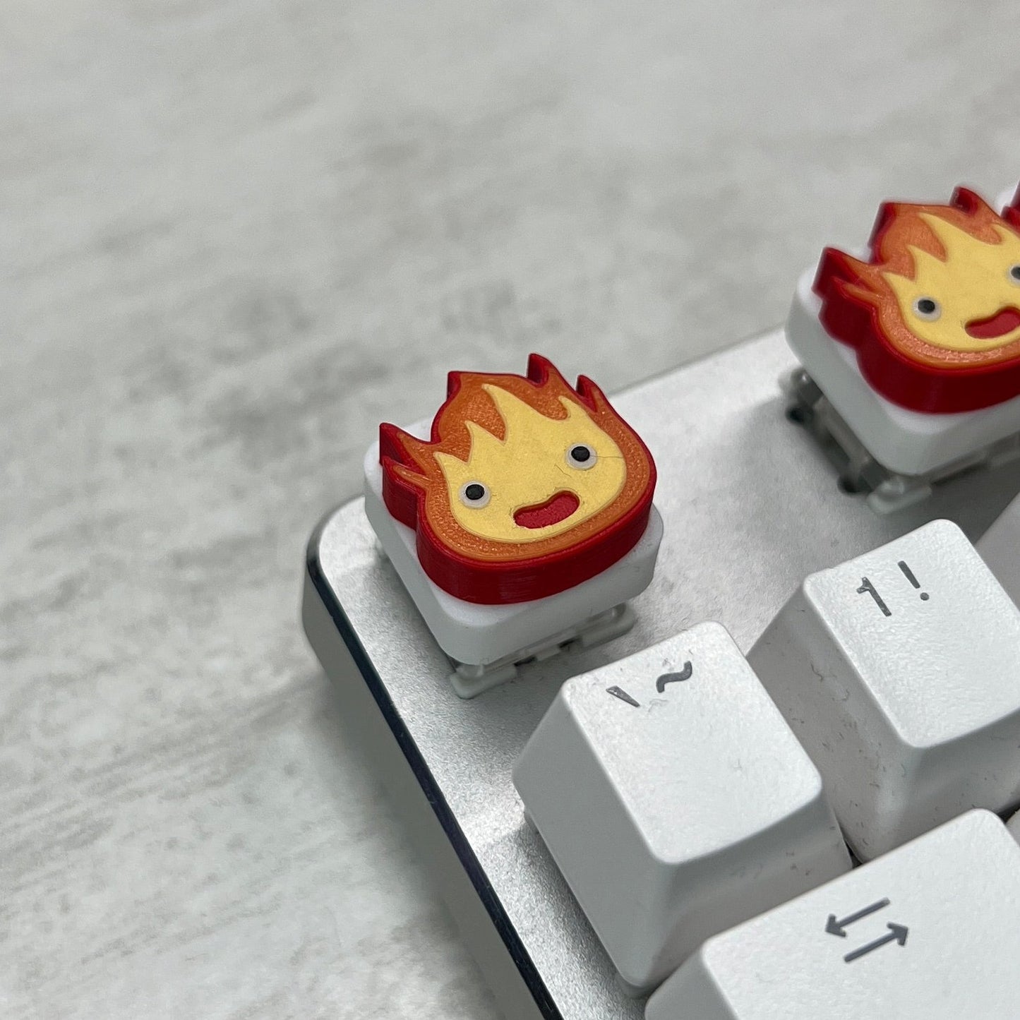 Calcifer Keycap & Keychain | Stress Relief Fidget | Cartoon Collection | 3D Printed Gifts