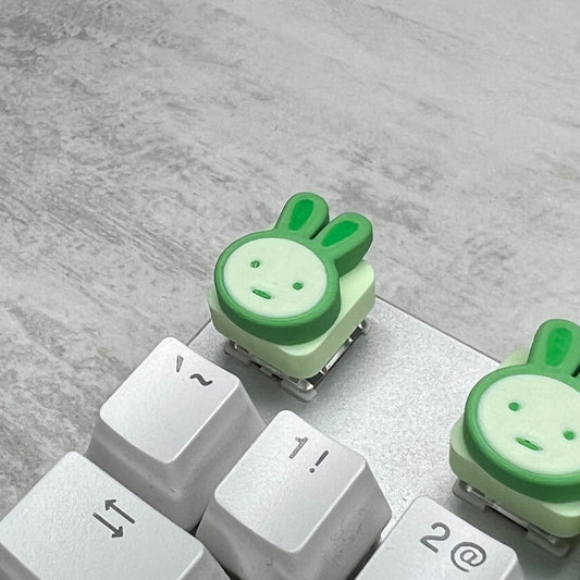 Smiski Bunny Keycap & Keychain | Stress Relief Fidget | Cartoon Collection | 3D Printed Gifts