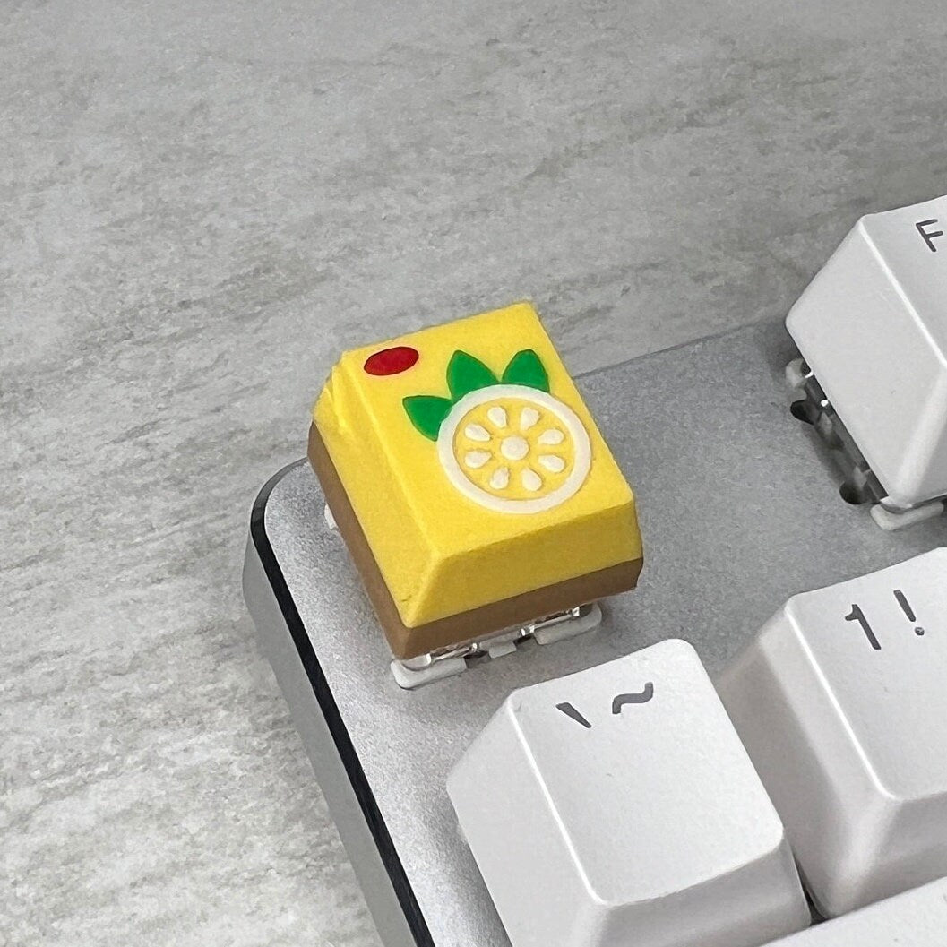 Vitasoy Lemon Tea (VLT) Keycap & Keychain | Stress Relief Fidget Toy | 3D Printed Gifts